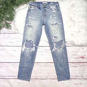 👖|•KANCAN•| Distressed Splatter Paint Jeans Size 7/27👖